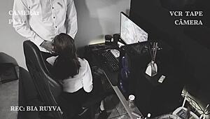 omg, my boss gave me a massage, hope his wife doesn’t find out about this hidden cam!