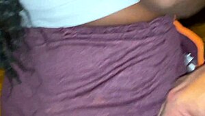 I met the sexy latina neighbor outdoors and convinced her to show her big ass