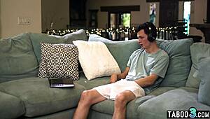 Blonde milf Rachael Cavalli lets stepson explore her deep!