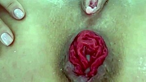 Destroyed Anal with Juicy Prolapse in Extreme Close-Up Amateur Play