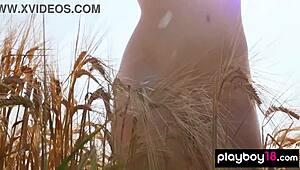 jenessa dawn shows off her nude body on the farm