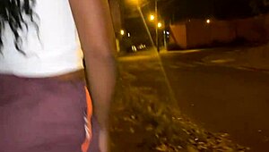 I met the sexy latina neighbor outdoors and convinced her to show her big ass