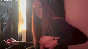 Hot Milf Artemisia Love Smokes While Showing Big Italian Boobs