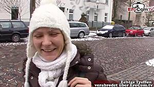 Sächsische Deutsche Teen Convinced for Street Sex Casting Interview