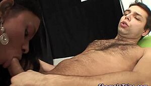 Black Tranny Slams Tight Ass in Stockings Hardcore Scene.