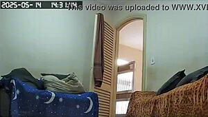 Look at that maid's huge ass and big pussy while she cleans naked!