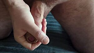 Two people engage in a thrilling double masturbation session together.