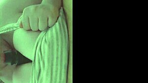 Chubby Babe with Big Natural Tits in Dildo Titjob Action