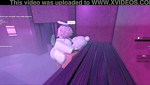 damn, getting pounded by a hot lady with a monster cock in the sauna!