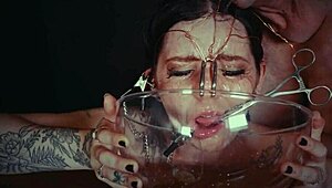 Emo bondage whore, your face is tied for piss punishment now