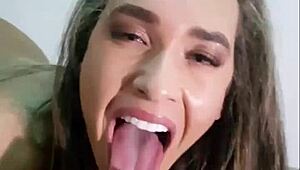 Deep blowjob for cuckold husband