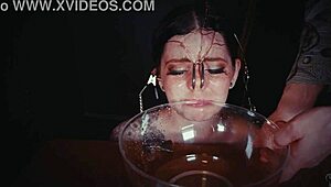 Emo bondage whore, your face is tied for piss punishment now