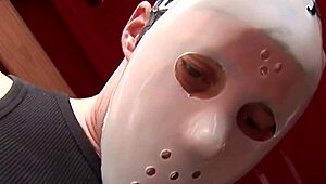 Skinny Amateur MILF Gets Her Ass Fucked by Two Horny Masked Men