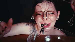 Emo bondage whore, your face is tied for piss punishment now