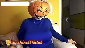Happy Halloween Big Boobs Pumpkin Costume