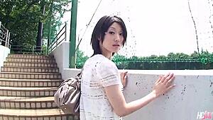 Beautiful Japanese chick Mizuki gets picked up for wild action