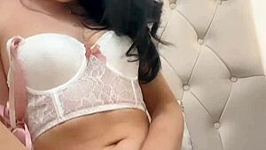 Teen American exchange student caught solo masturbating