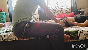 Desi Bhabhi Seduces Servant With Red Saree for Wet Pussy