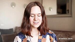 Anca drills hard with dildo in intense session