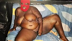 BBW Craves Munching and Fucking Her Gardener for His Huge Muscular Cock. She Moans Loud in the Garden.