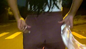 I met the sexy latina neighbor outdoors and convinced her to show her big ass