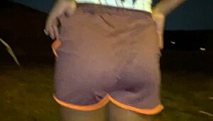 I met the sexy latina neighbor outdoors and convinced her to show her big ass