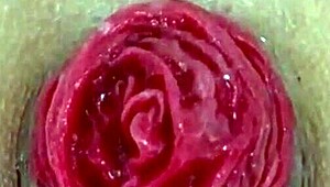 Destroyed Anal with Juicy Prolapse in Extreme Close-Up Amateur Play