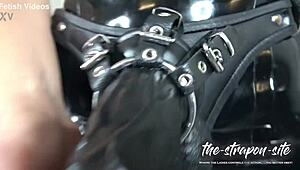 yo, ever seen a wild strapon gangbang like this?