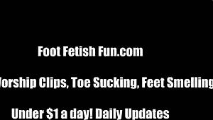 Three hot girls tease with six feet just for your pleasure