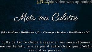 French femdom audio guides sissification with humiliating instructions