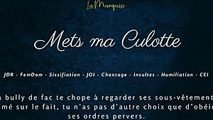 French femdom audio guides sissification with humiliating instructions