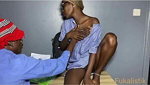 ebony stepsister home from school, so horny for bbc 😏