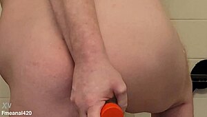 I’ve got water bottle and dildos stuffed in my ass!