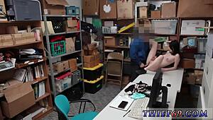 sexy blonde cop takes down the thief with hardcore action 😏