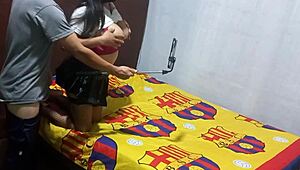 Mother-in-law touches herself erotically, then asks for help with big cock in homemade video