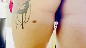 cute blonde TEASING with her big natural TITS and ASS in compilation