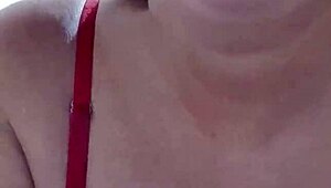 Mature Blonde With Big Natural Tits And Pussy Lips Masturbates In Shorts