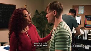 Busty Teacher Kiki's Affair Turns Into Blackmail and Hardcore Double Penetration