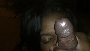 Freak Ebony Takes Intense Monster Cock Facial