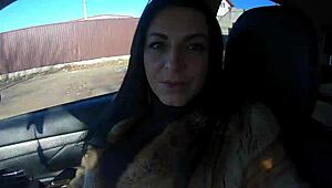 Cheating wife sucks cock outdoors with husband’s friend during fur-coat shopping! Hell yeah!