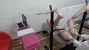 Young patient teased during naughty gynecologist exam