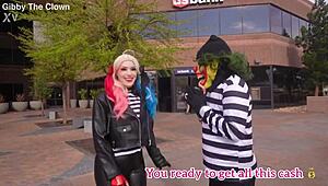 i saw rachel luxe as harley quinn get her big ass fucked by gibby the clown's monster cock