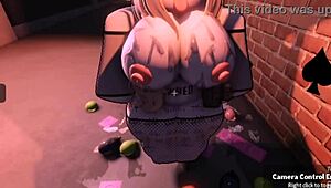 She was annoying, so I punished her as a bot in Roblox.