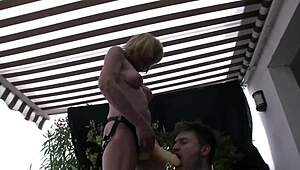 60-Year-Old Cougar Explores Anal Play with Bi Guy and Toys.