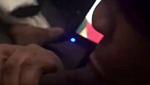 Redhead Ebony Sucking Intensely With Monster Cock