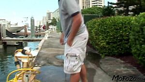 Brunette Model Gets Cum on Big Tits