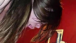 She cums hard riding my monster cock with intense moaning and screaming.