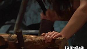 Lesbian slaves dominated by mistress!