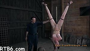 Beauty getting punished for her horny shaved cunt with wild fucking?