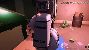 She was annoying, so I punished her as a bot in Roblox.